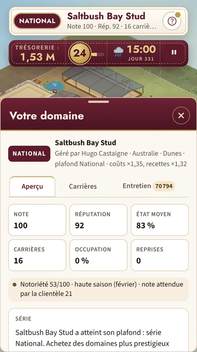 Suivez votre domaine : note, réputation, carrières et reprises