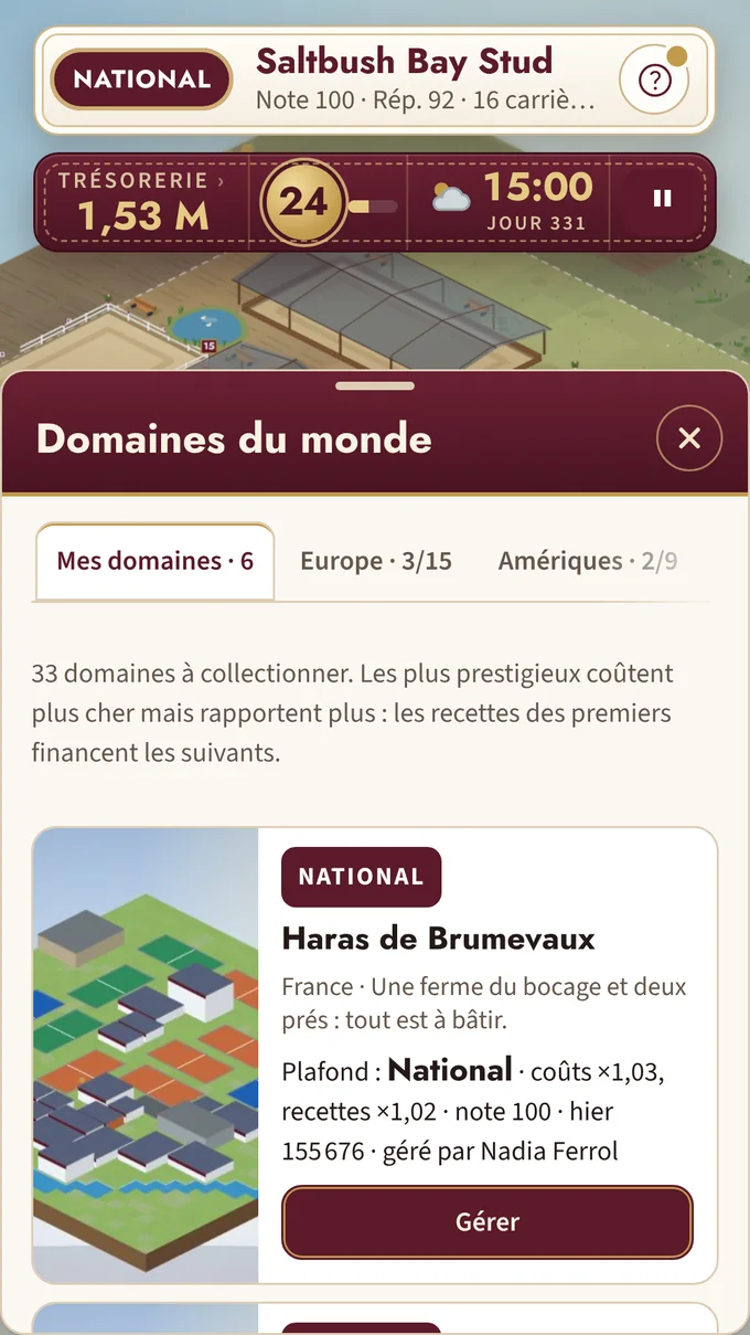 33 domaines à collectionner : du centre équestre au stade
