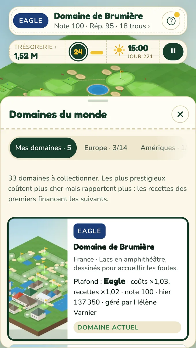 33 domaines à collectionner : dix styles de paysage, tous les continents